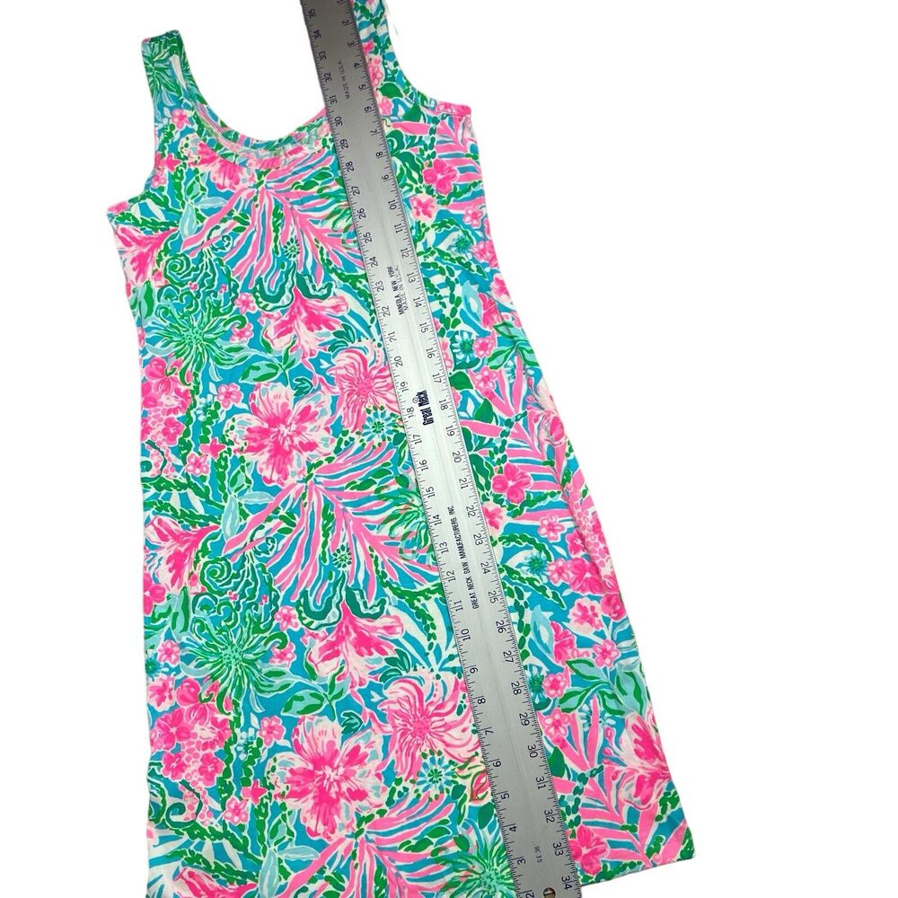 Lilly Pulitzer Newberri Tank Dress Womens XXS Amalfi Blue Tropical Floral Resort - Picture 4 of 10
